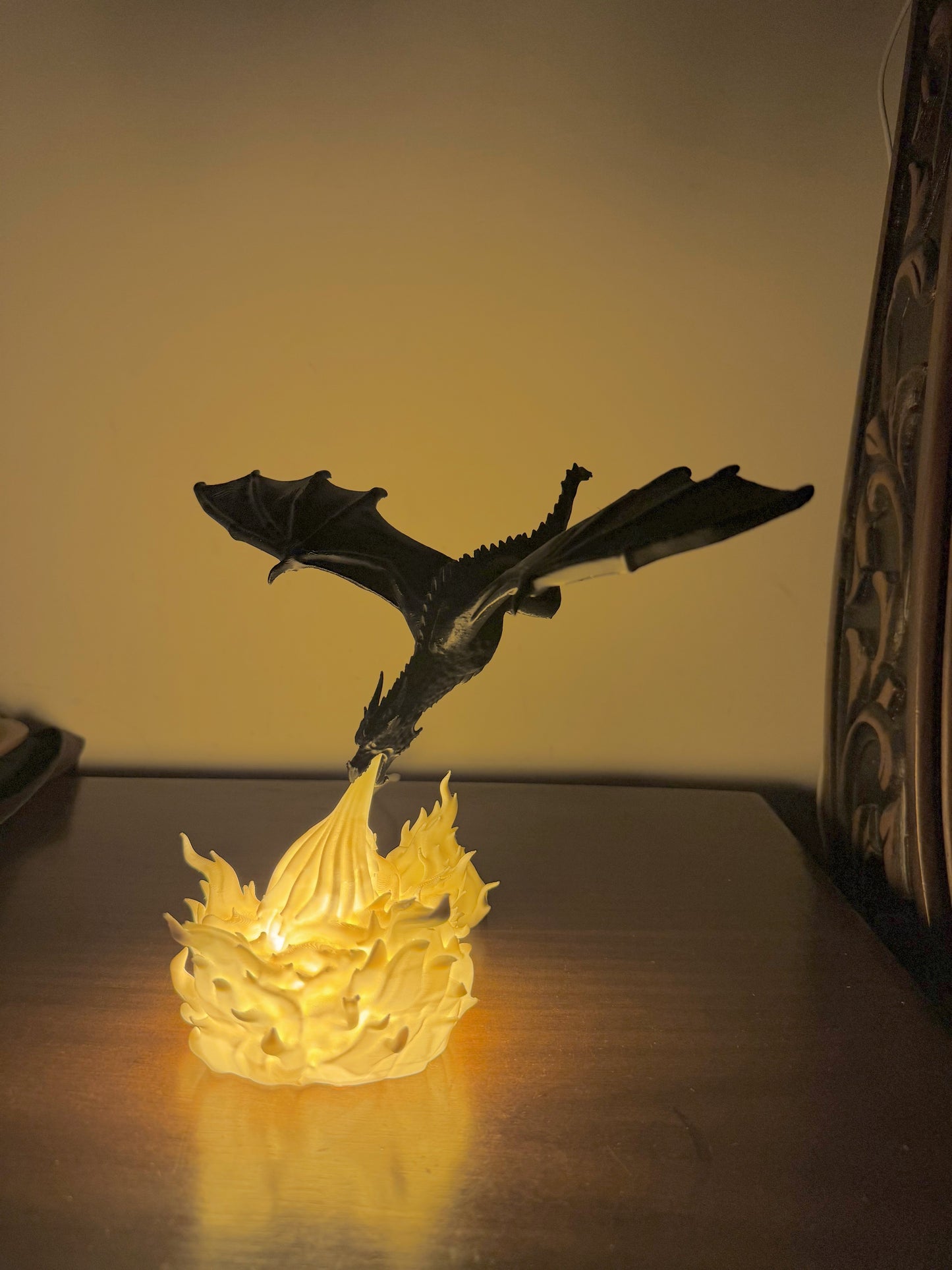 The Ember Dragon — Sculptural Lamp