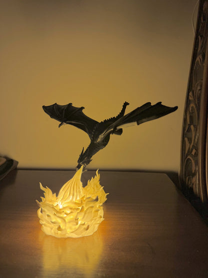 The Ember Dragon — Sculptural Lamp
