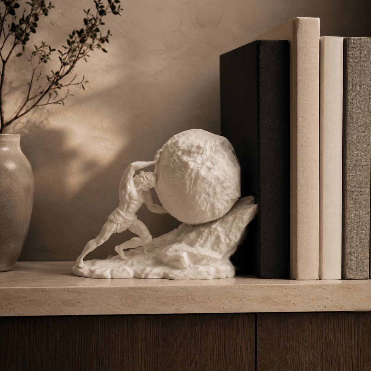 Sisyphus — Sculptural Bookend