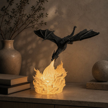 The Ember Dragon — Sculptural Lamp